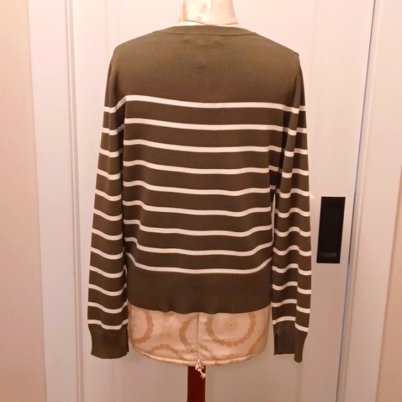 Veronica Beard  Dianora Army Green Sweater M NWT - Picture 2 of 8